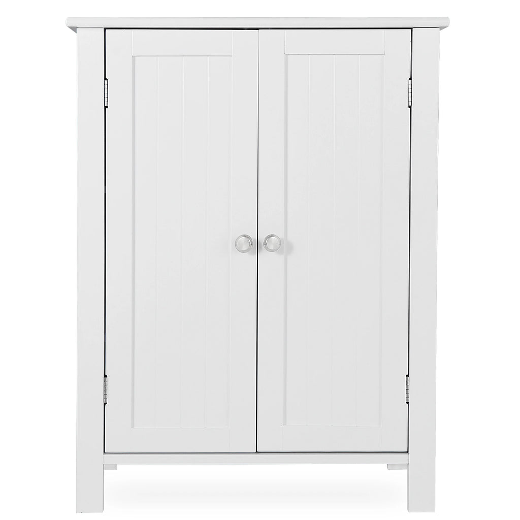 White 2-Door Wooden Bathroom Storage Cabinet M8023