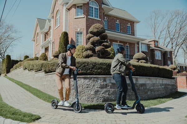 Electric Scooter with LED Headlights, 15 MPH Max Speed, 220 lbs Max Weight, Black U4722