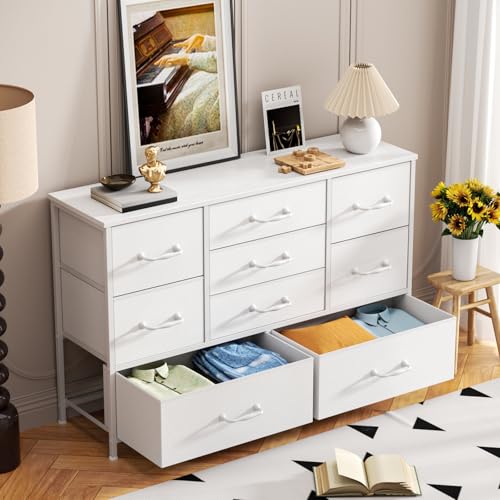 Black Oak 9 Drawer Wood Dresser S56768
