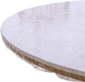 Clear Round Vinyl Fitted Waterproof Tablecloth W64361