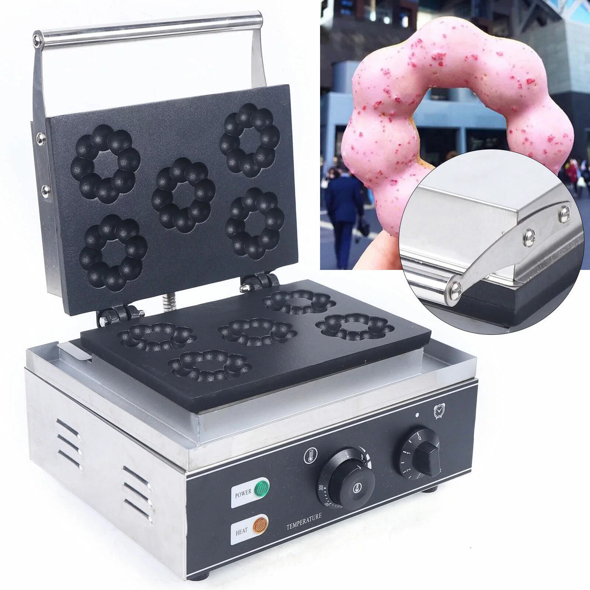 Commercial Electric Mini Donut Making Machine 1500W A62051