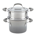 3 Qt Nonstick Porcelain Enamel Covered Multi Pot Set with Steamer M3898