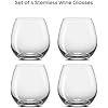 Stemless Wine Glasses Set of 4 G1899