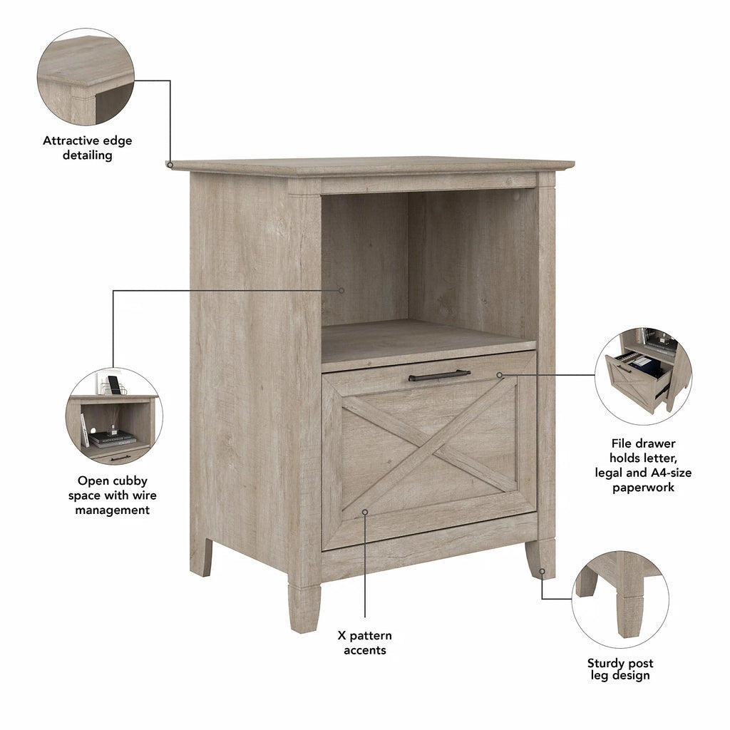 Washed Gray End Table S982