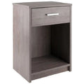 Ash Grey Wood Accent Table with Open Cabinet D71603