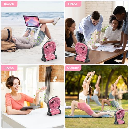 Portable Rechargeable Fan with LED Lantern Q633199