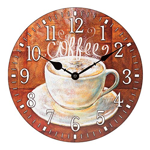 12-Inch Round Coffee Analog Wall Clock Z91172
