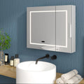 White LED Bathroom Mirror Cabinet D4167