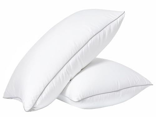King Size Bed Pillows Set of 2 White Y36684