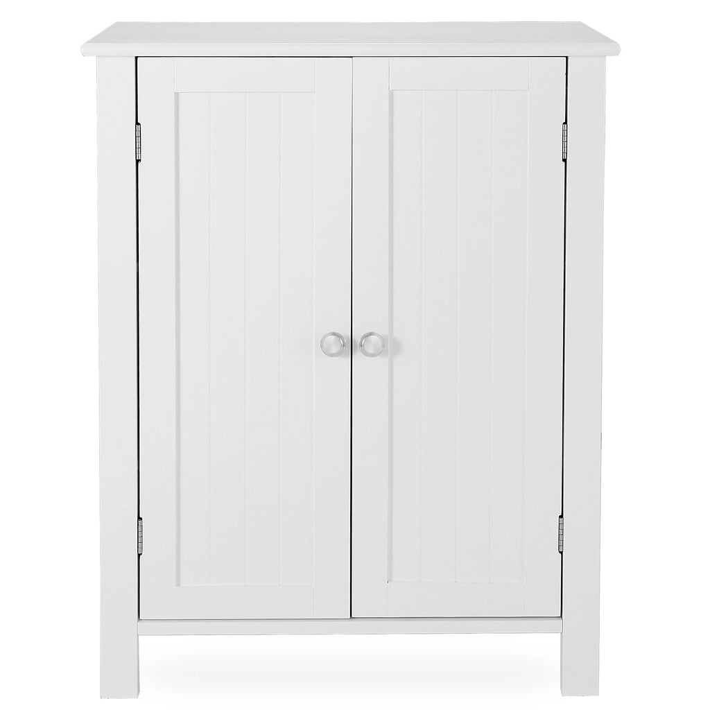 White 2-Door Wooden Bathroom Storage Cabinet M8023