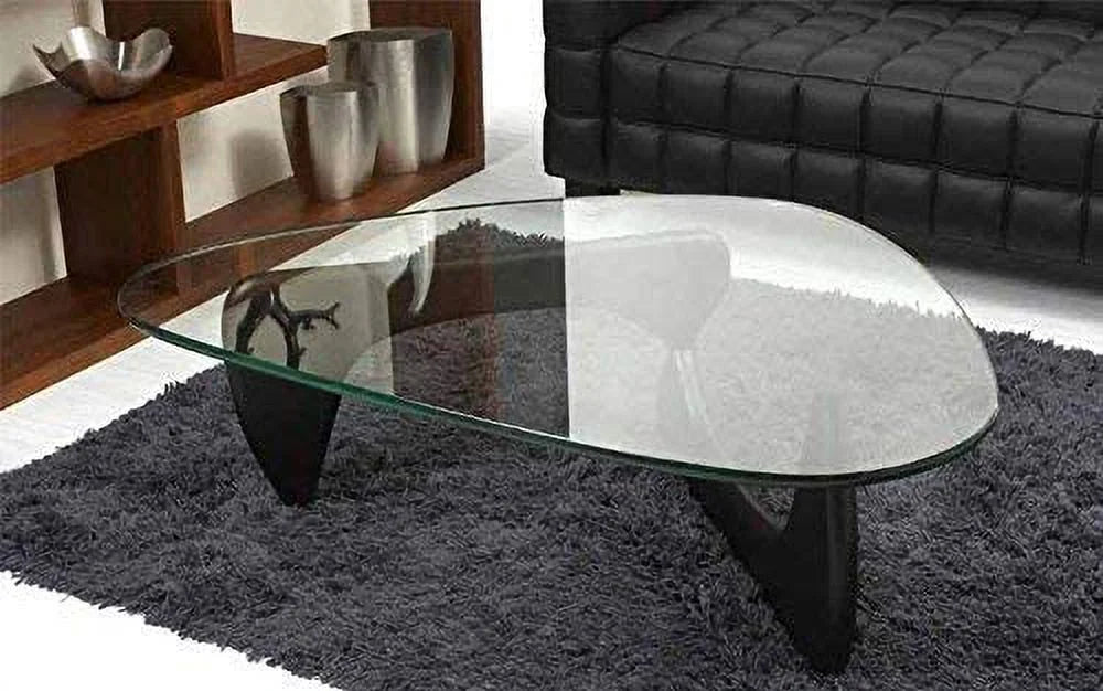 Black 2 Pieces Interlocking Solid Ash Wood Coffee Table Feet P145936
