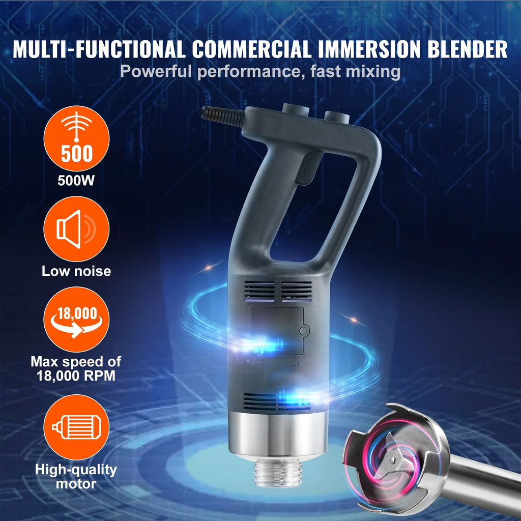 500W Adjustable Stainless Steel Immersion Blender R7860