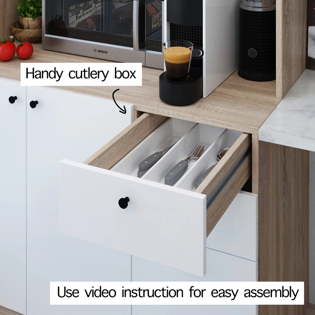 White Pantry Kitchen Storage Cabinet U158