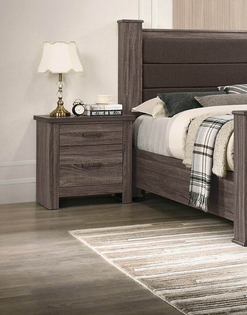 Eastern King Size 4pc Wooden Bedroom Set with Dresser Mirror Nightstand M3279