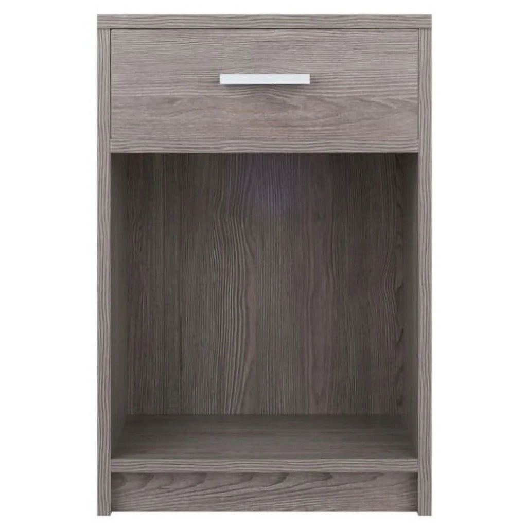 Ash Grey Wood Accent Table with Open Cabinet D71603