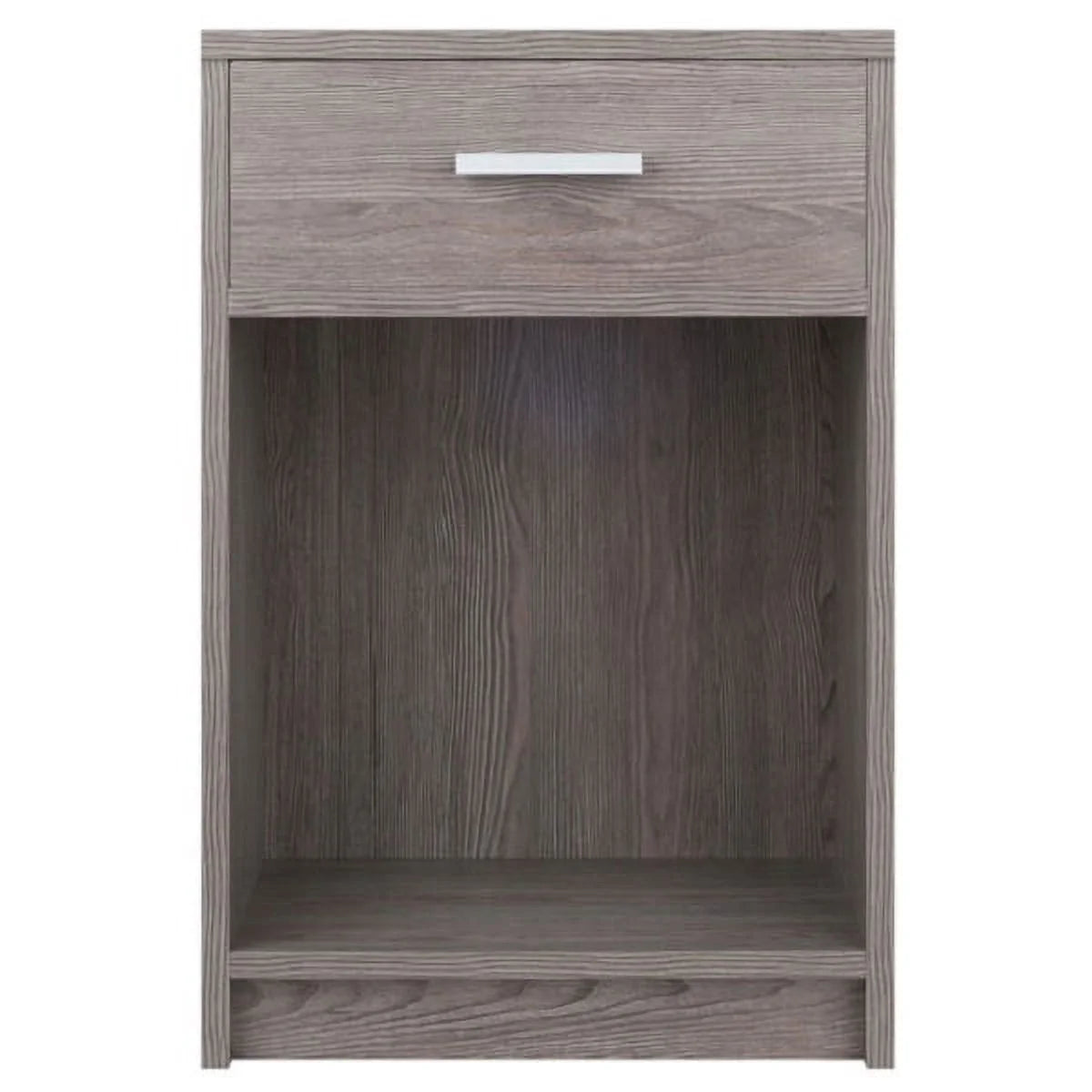 Ash Grey Wood Accent Table with Open Cabinet D71603