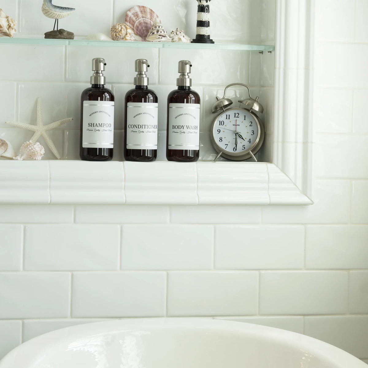 Refillable Body Wash, Shampoo and Conditioner Bottles 16 oz 3 Pack P53313