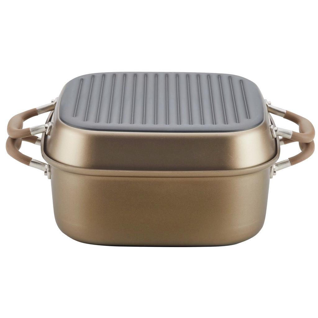 11-Inch Nonstick Deep Square Grill Pan and Roaster Z705402