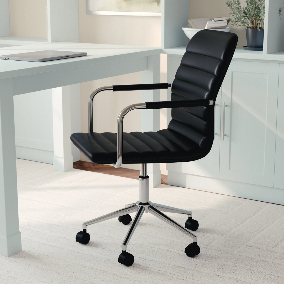 Black Upholstered Office Chair W223705