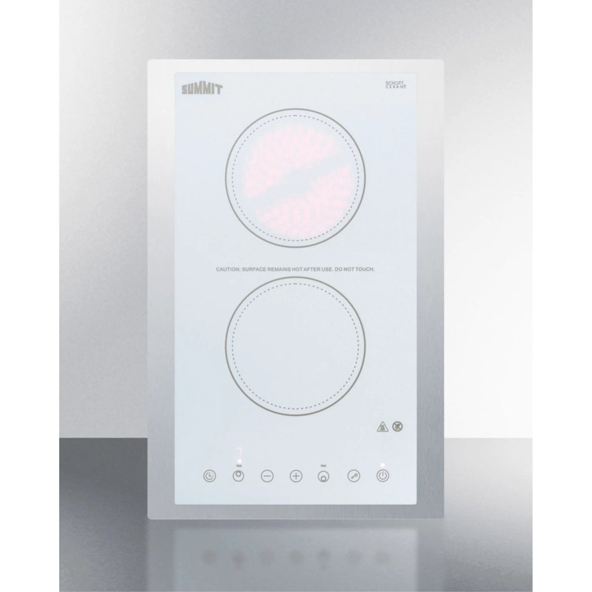 White 2-Burner Ceramic Glass Cooktop L292499