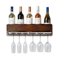 Wall Mounted Wine Shelf & Stemware Rack A361