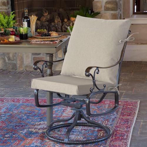 20"x42" Water-Proof Outdoor Dining Cushion Set of 1 with Handles & Ties A613996