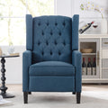 Blue Upholstered Manual Recliner G67601