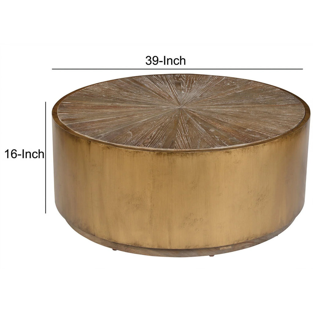 Wood and Metal Coffee Table P416