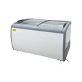 White Curved Glass Top Display Chest Freezer C59885