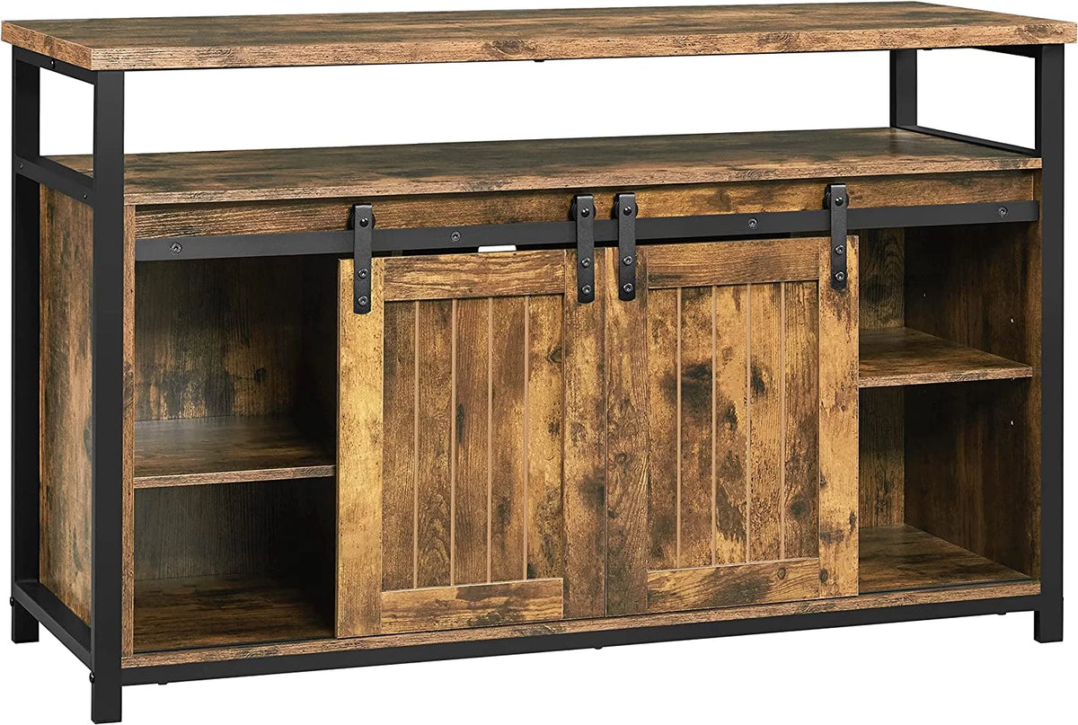 Cabinet with Sliding Barn Doors and Adjustable Shelves F9203