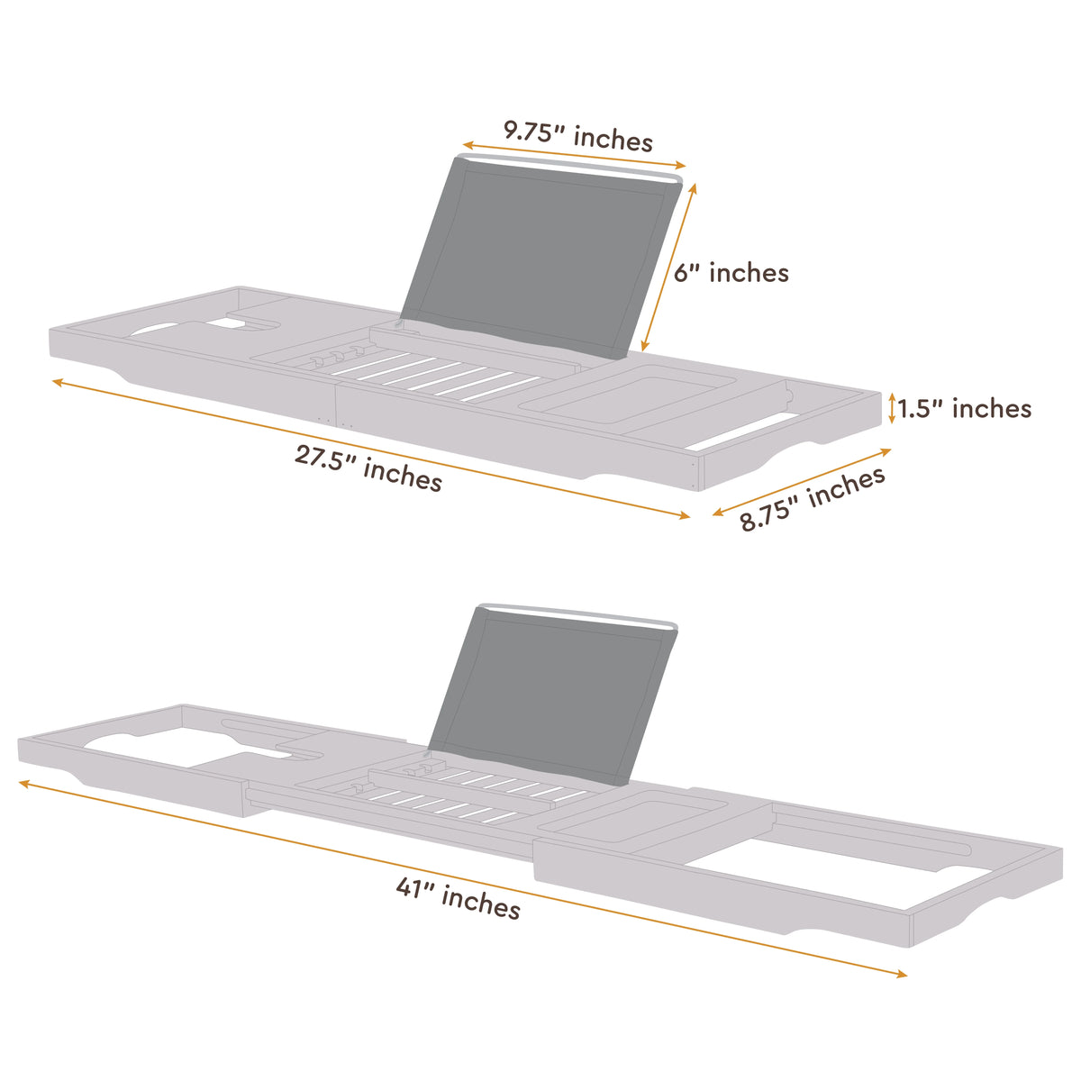 Bathtub Caddy with Extendable Sides G968