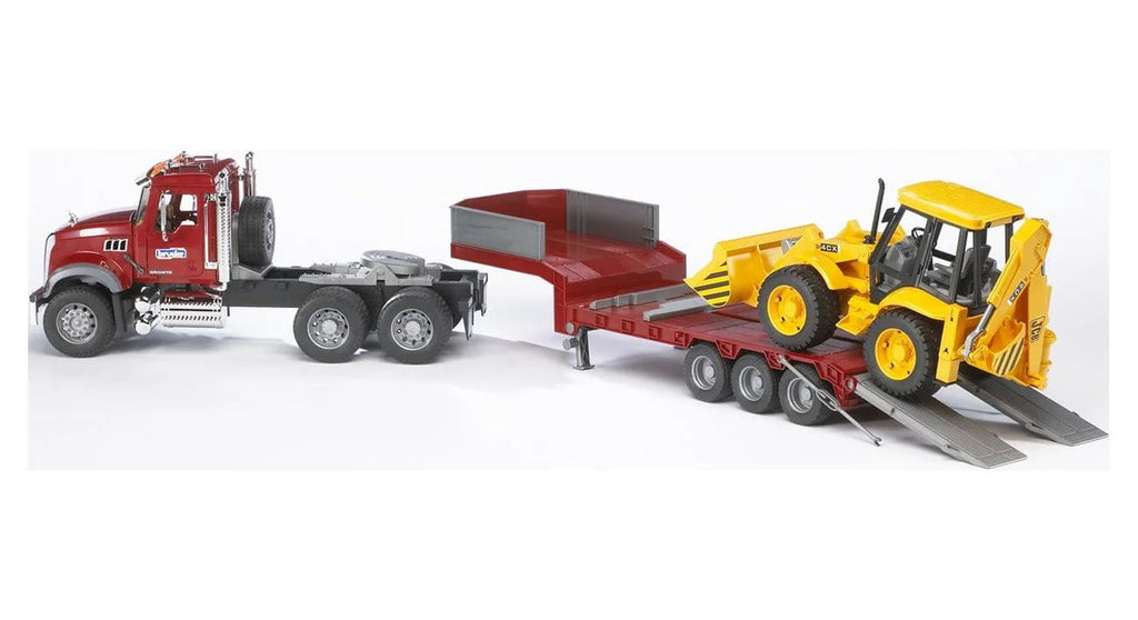 Flatbed Truck with Loader Backhoe Q73537