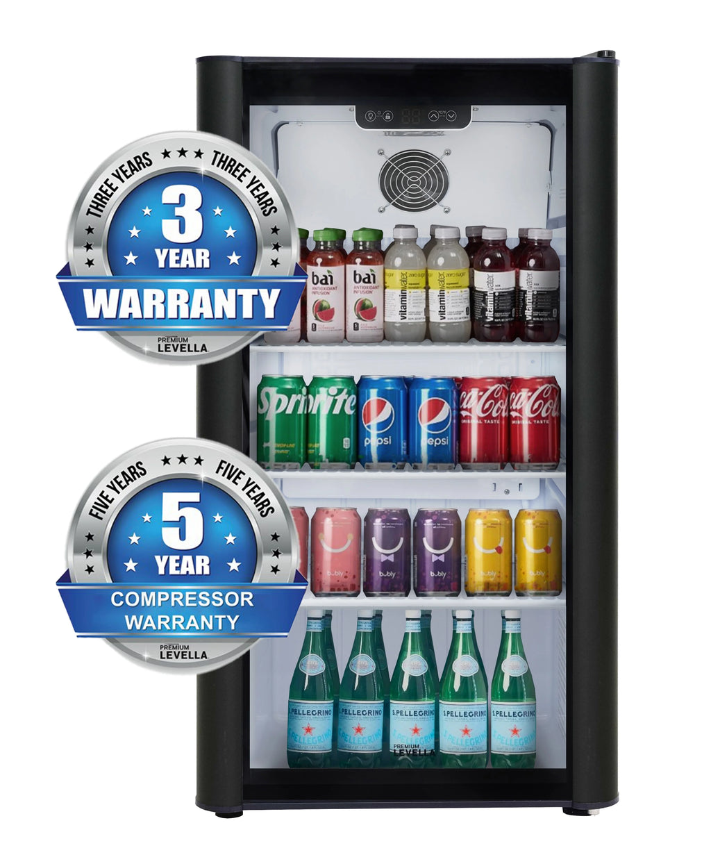Glass Door Display Refrigerator 3.1 cu ft Black F555