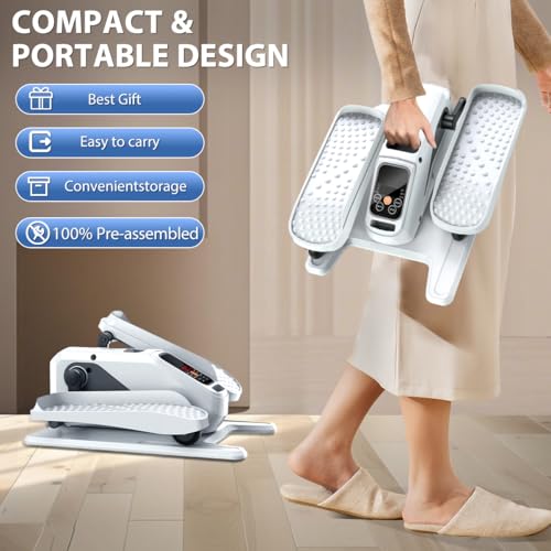 Electric Under Desk Elliptical Machine with Remote Control, 15 Adjustable Speeds N7641