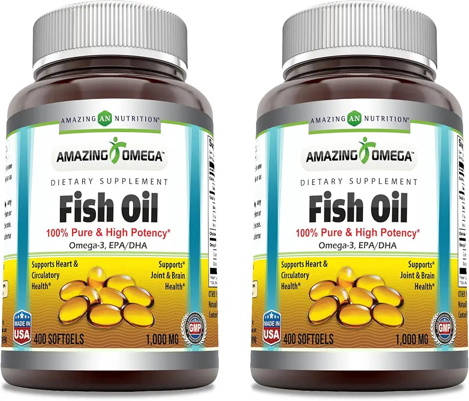 Fish Oil 1000 mg Softgels 400 Count 2 Pack F259351