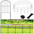 Decorative Garden Fence 24in x 10.5ft 10 Panels Metal Wire C722