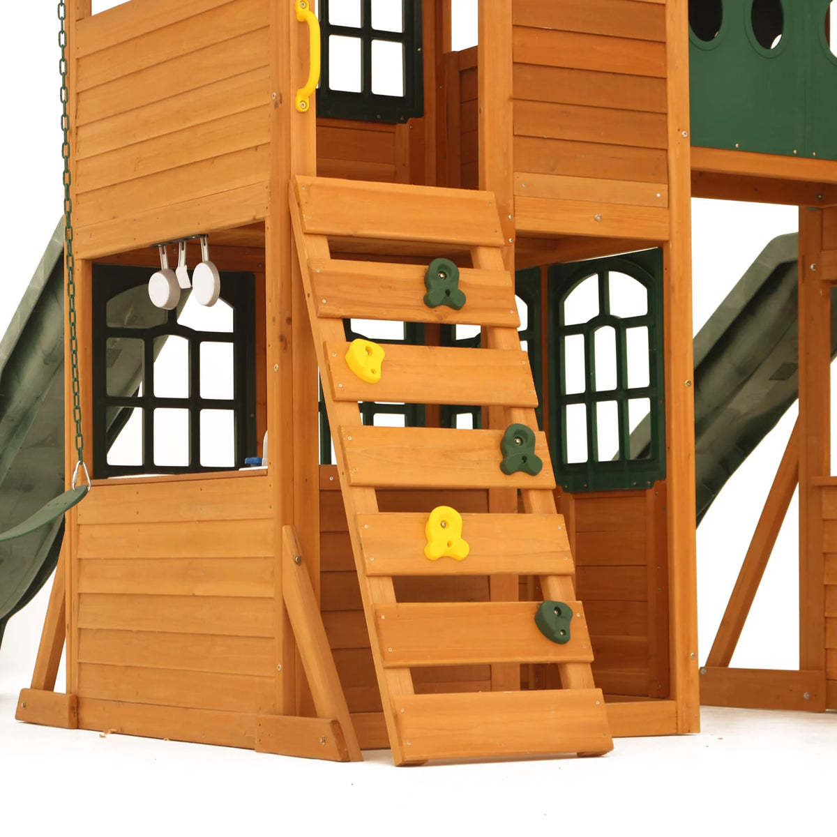 Wooden Swing Set with Tunnel, Slides and Kitchens M5865