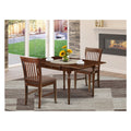 3 Piece Solid Wood Drop Leaf Dining Table Set with 2 Chairs Z819450