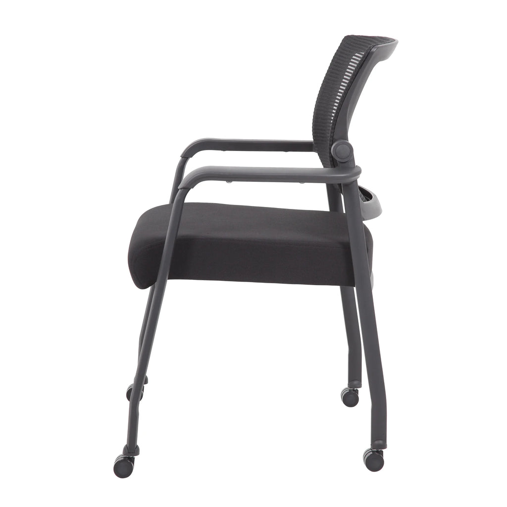 42" Round Table & 4 Mesh Guest Chair with Casters U678