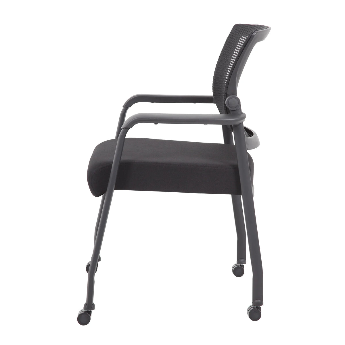 42" Round Table & 4 Mesh Guest Chair with Casters U678