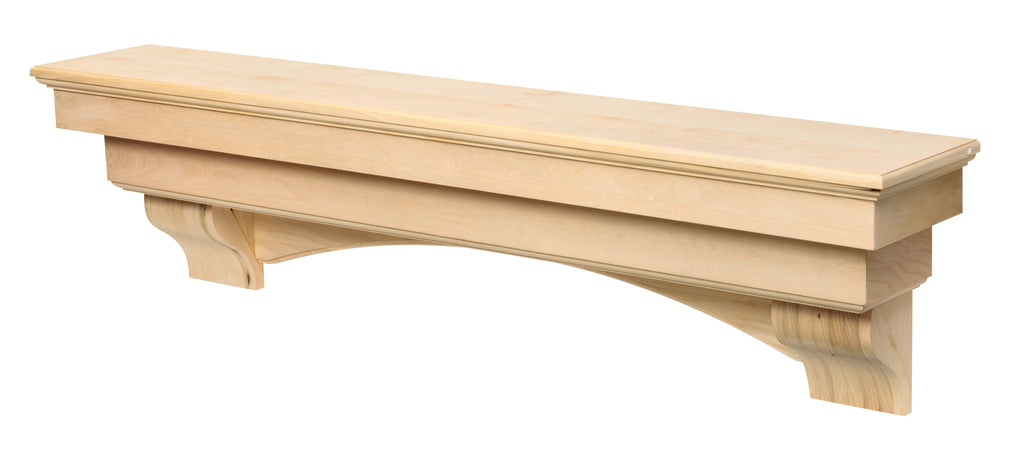 Unfinished Wood Mantel Shelf B65246
