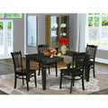 Black 5 Piece Rectangular Kitchen Table Set R89756