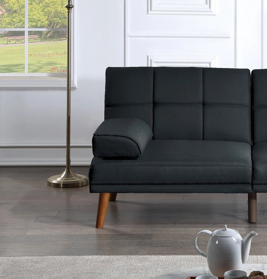 Black 2pc Sectional Sofa Set X2493
