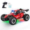 Remote Control Car with LED Lights, 2.4GHz 2WD Monster Truck, Red X451