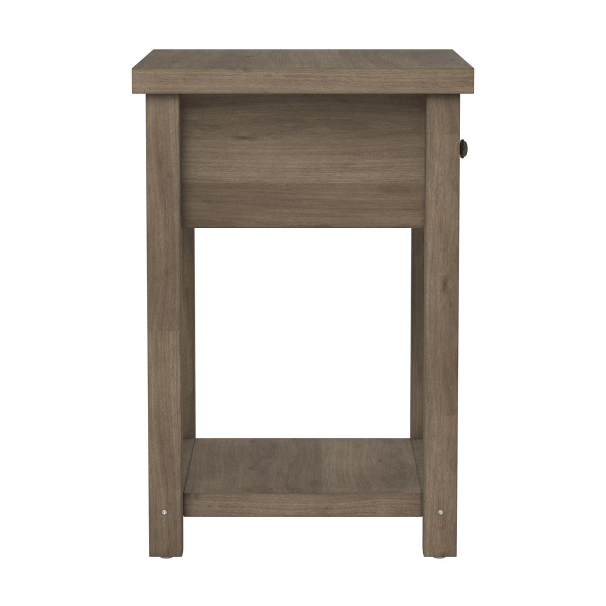 Knotty Gray Oak Wood Accent Table I2599