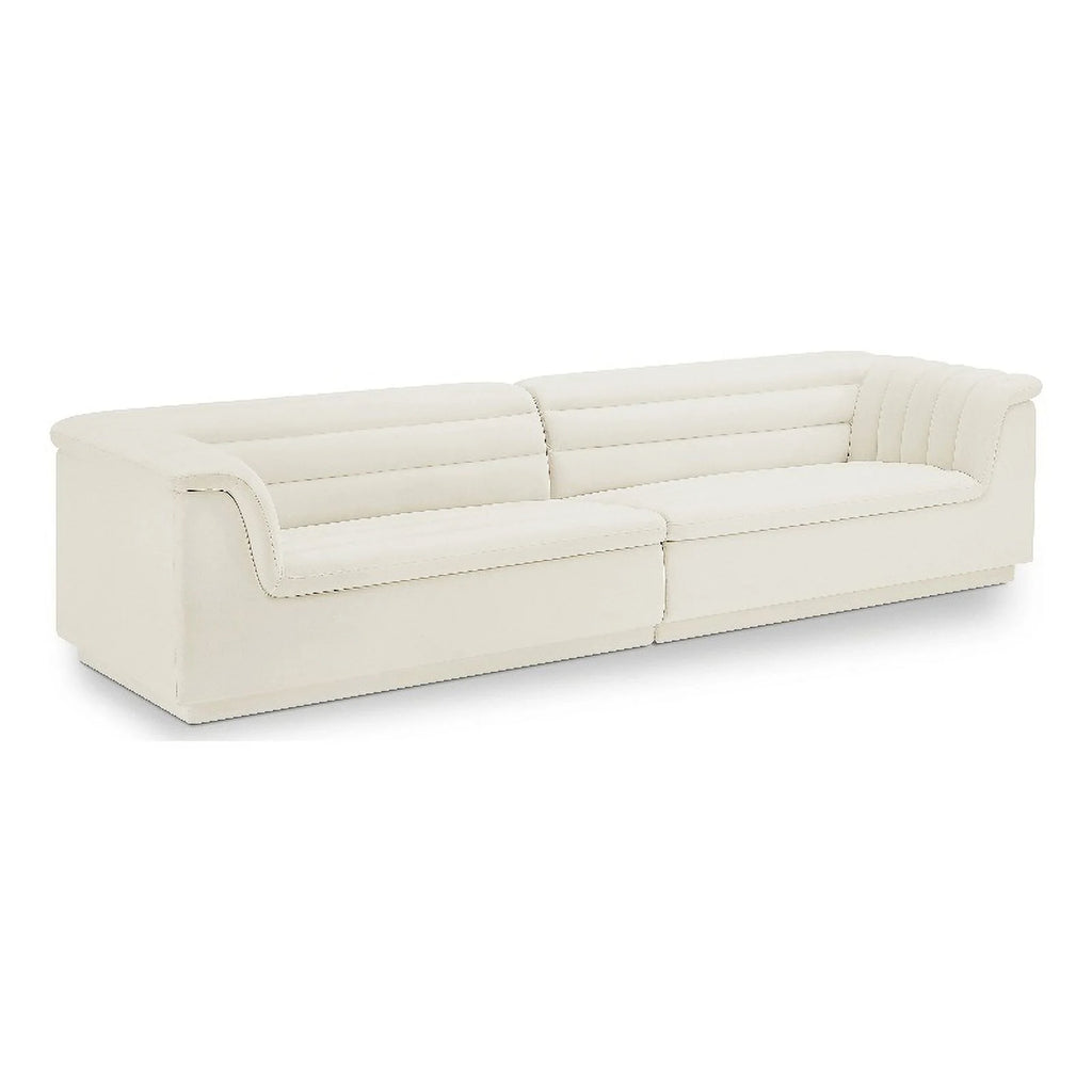 Cream Velvet Modular Sofa Z7973