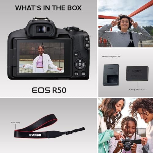Black Mirrorless Camera with 24.2 Megapixel CMOS Sensor and 4K Video J515571