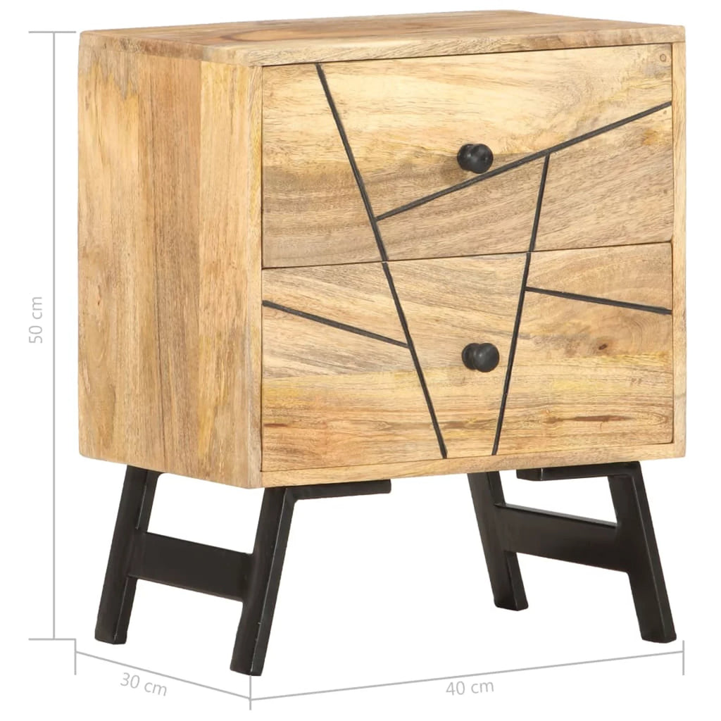 Solid Mango Wood Bedside Cabinet I83689