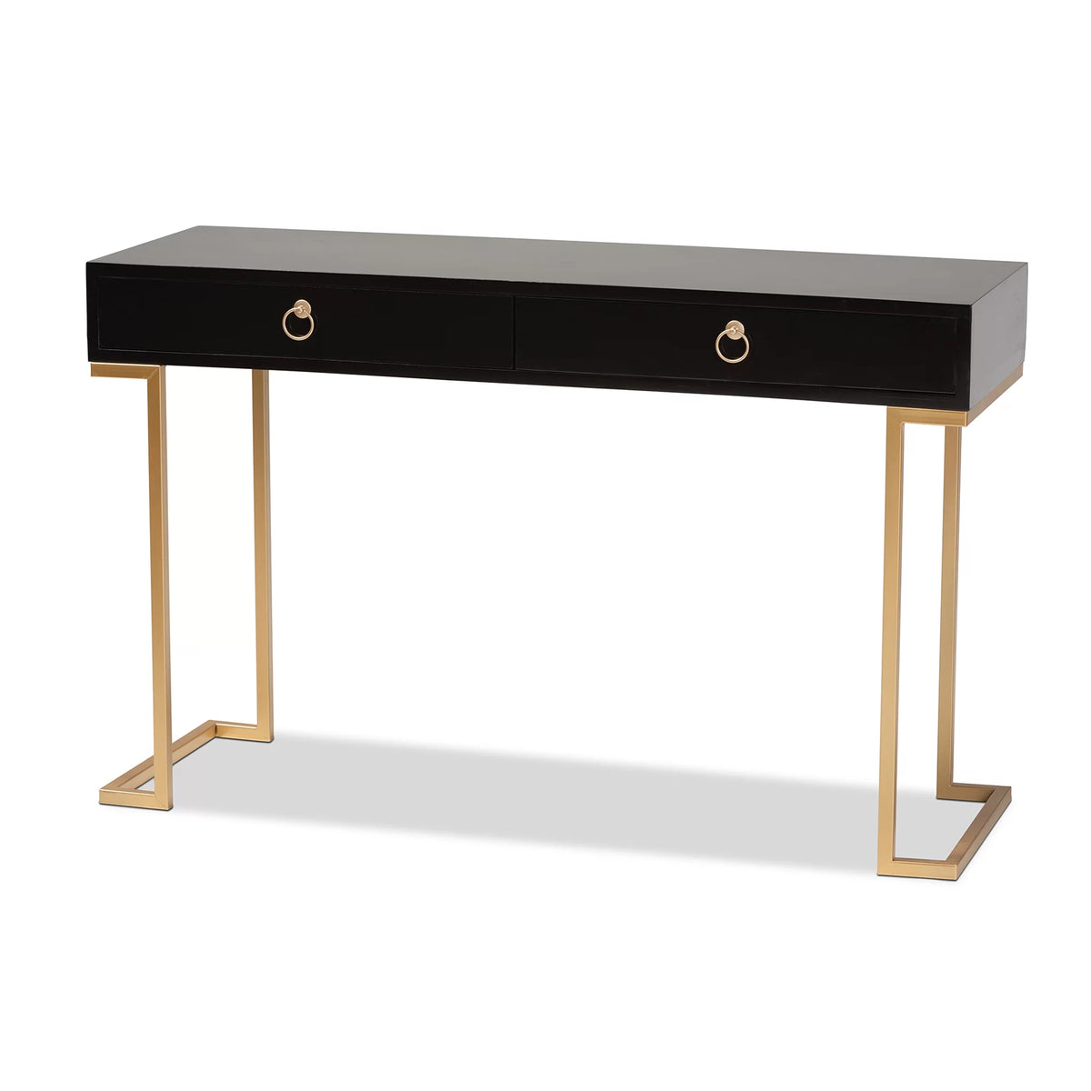 Modern Wood and Metal 2 Drawer Console Table R61300