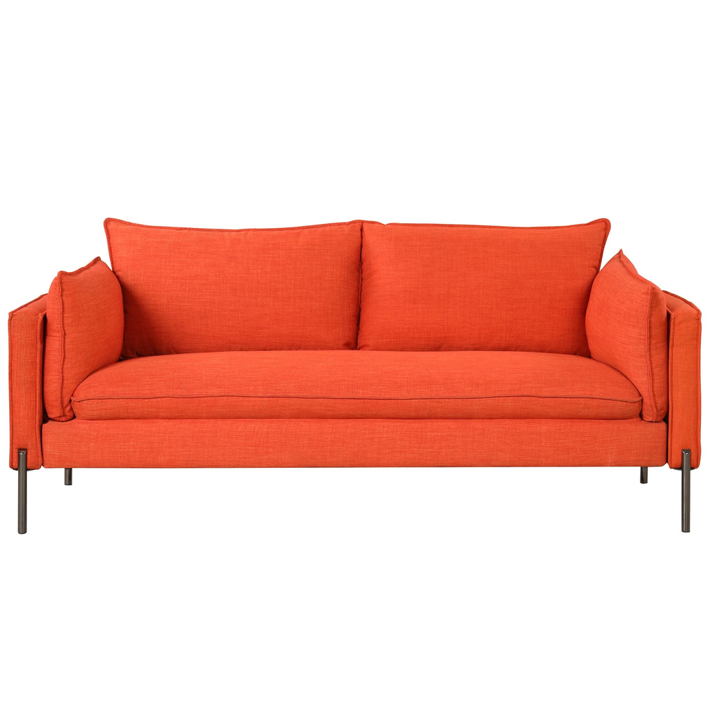 3 Seat Linen Fabric Upholstered Sofa I603